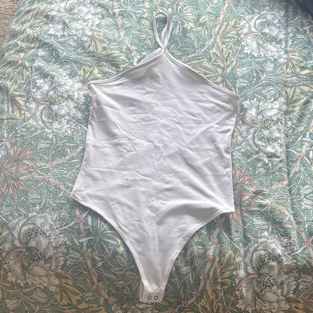 Abercrombie and Fitch White Halter Body Suit